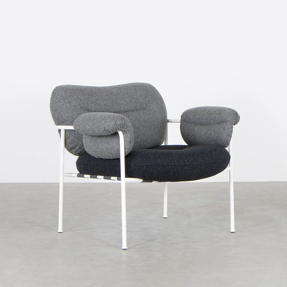 Fogia Bollo fauteuil grijs Kvadrat Divina Andreas Engesvik