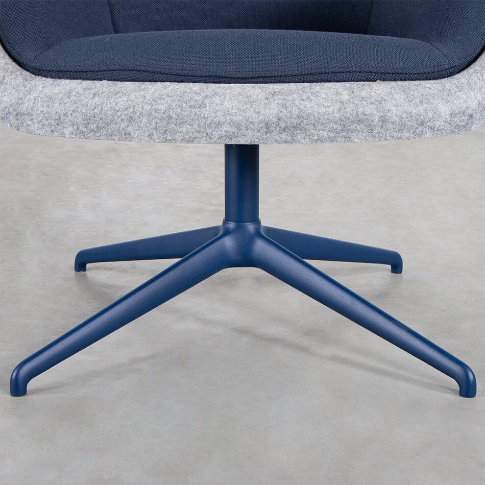 Spettr Draaifauteuil Lichtgrijs Stof Hallingdal Blauw met Draaivoet