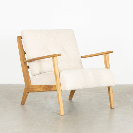 Hans Fauteuil Eiken / Bormio Vanilla Cream