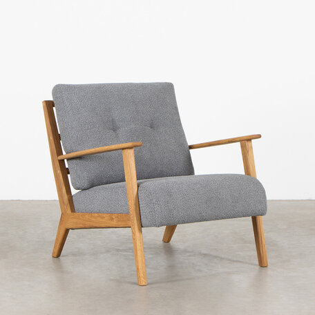 Hans Fauteuil Eiken / Bormio Soft Grey