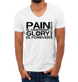 ISAMU 勇ISAMU Pain is Temporary Glory is Forever” Kyokushin T-Shirt - Wit | OP=OP