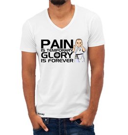 ISAMU 勇ISAMU Pain is Temporary Glory is Forever” Kyokushin Vechter T-Shirt - Wit | OP=OP