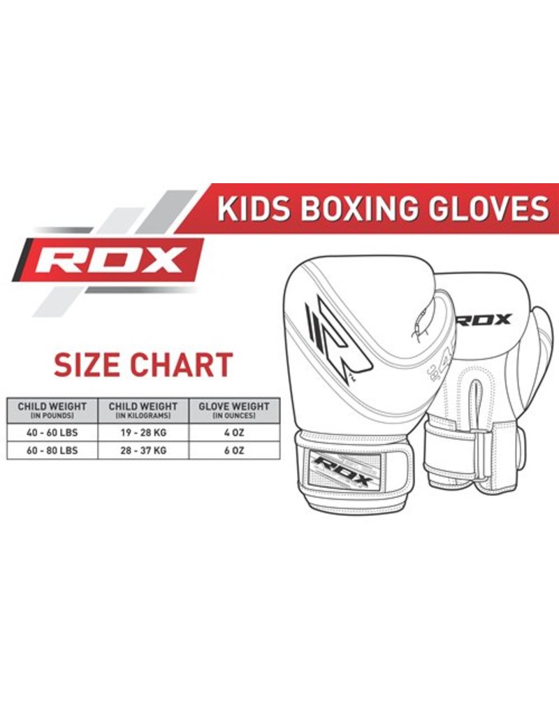 RDX SPORTS (Kick)Boxing Glove Kids - black/white
