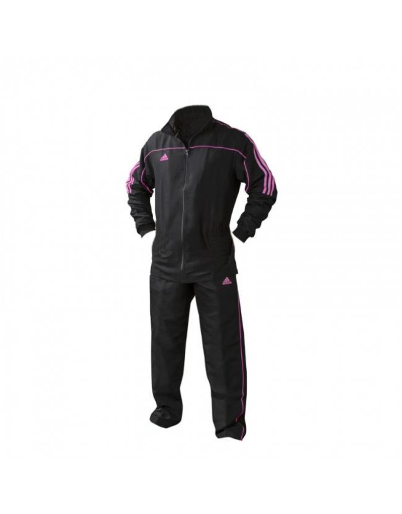 Adidas SALE!!-Team Track Tracksuit Black / Pink SALE