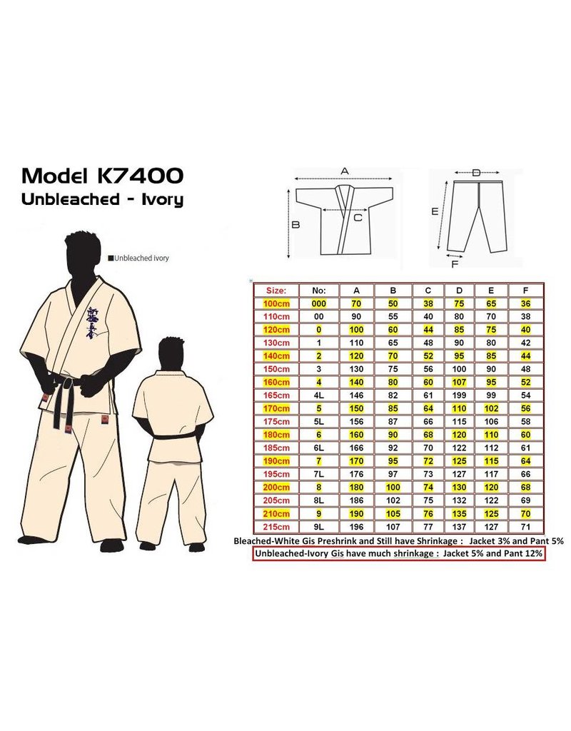 ISAMU Shinkyokushin- Kiyoi Classic Ivory- Karate Gi