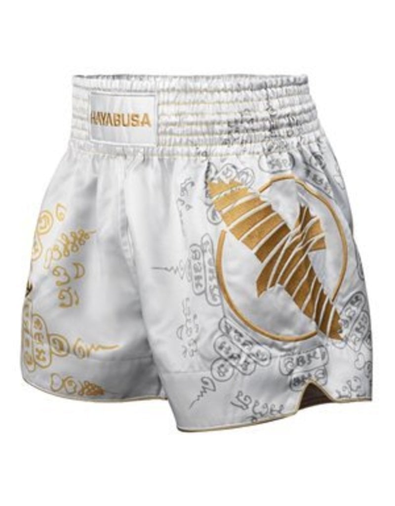 HAYABUSA HAYABUSA KICKBOKS BROEKJES FALCON MUAY THAI SHORT -WIT