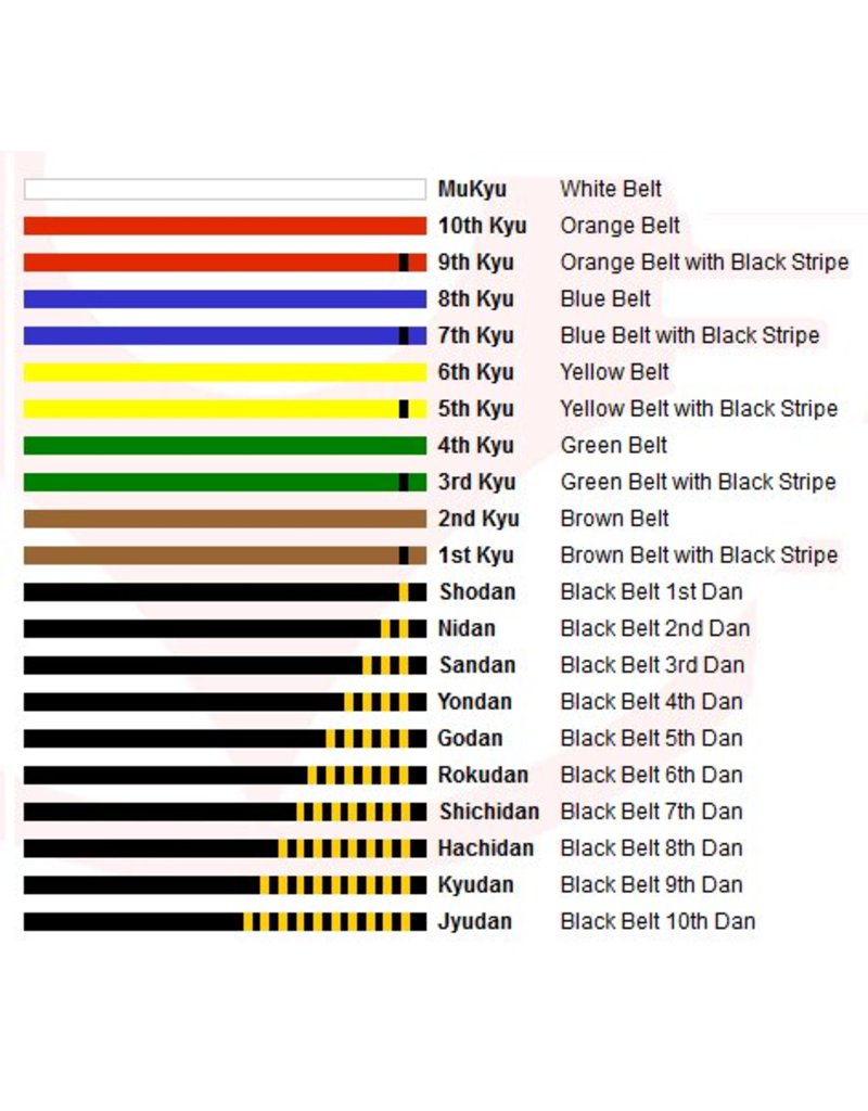 ISAMU Colored Shin Kyokushin Kyu Band With Shinkyokushin Kanji
