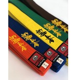 ISAMU Colored Shin Kyokushin Kyu Belt With Shinkyokushin Kanji