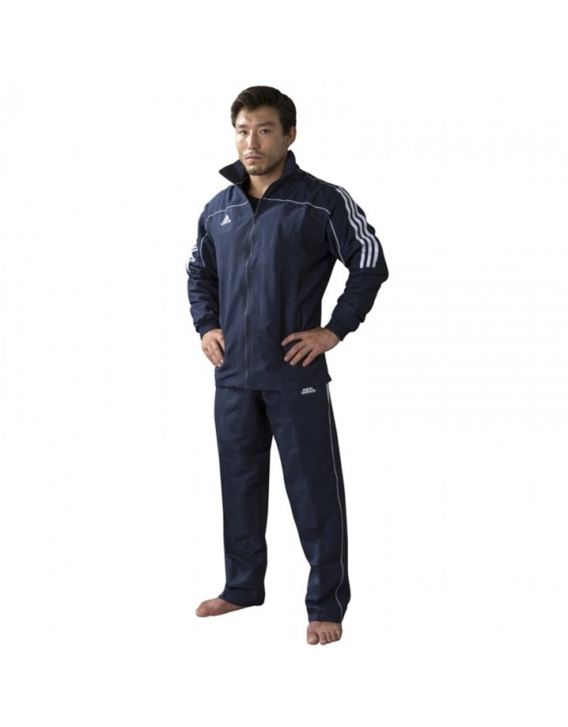 blue and white adidas tracksuit