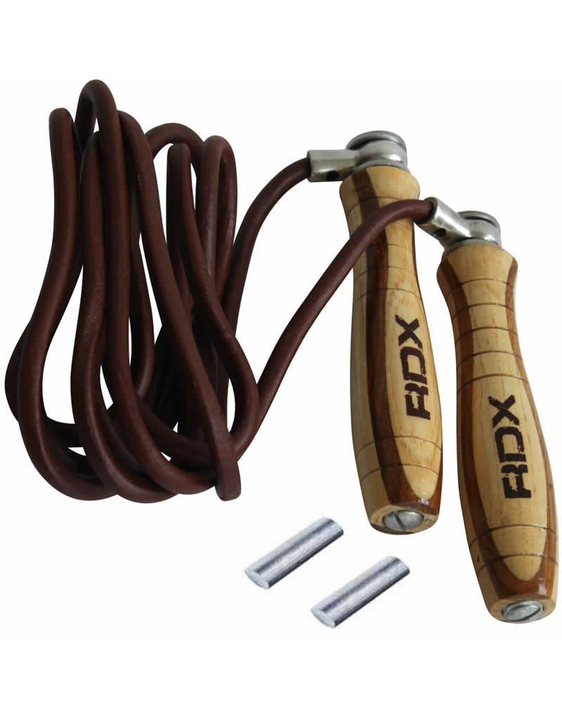 RDX SPORTS RDX L1 Leather Skipping rope with wooden handle
