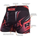 RDX SPORTS RDX R8 MMA Shorts Zwart/Rood