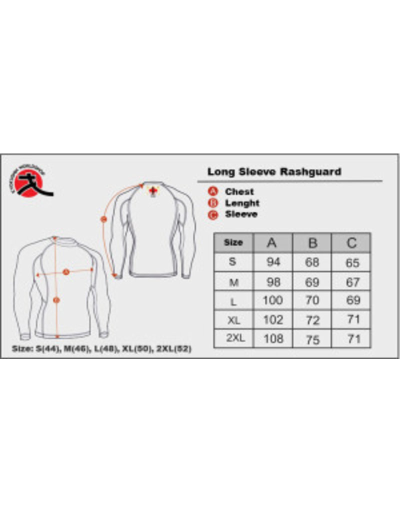 ISAMU Kyokushin "Attack" Fight Rashguard-Korte mouw