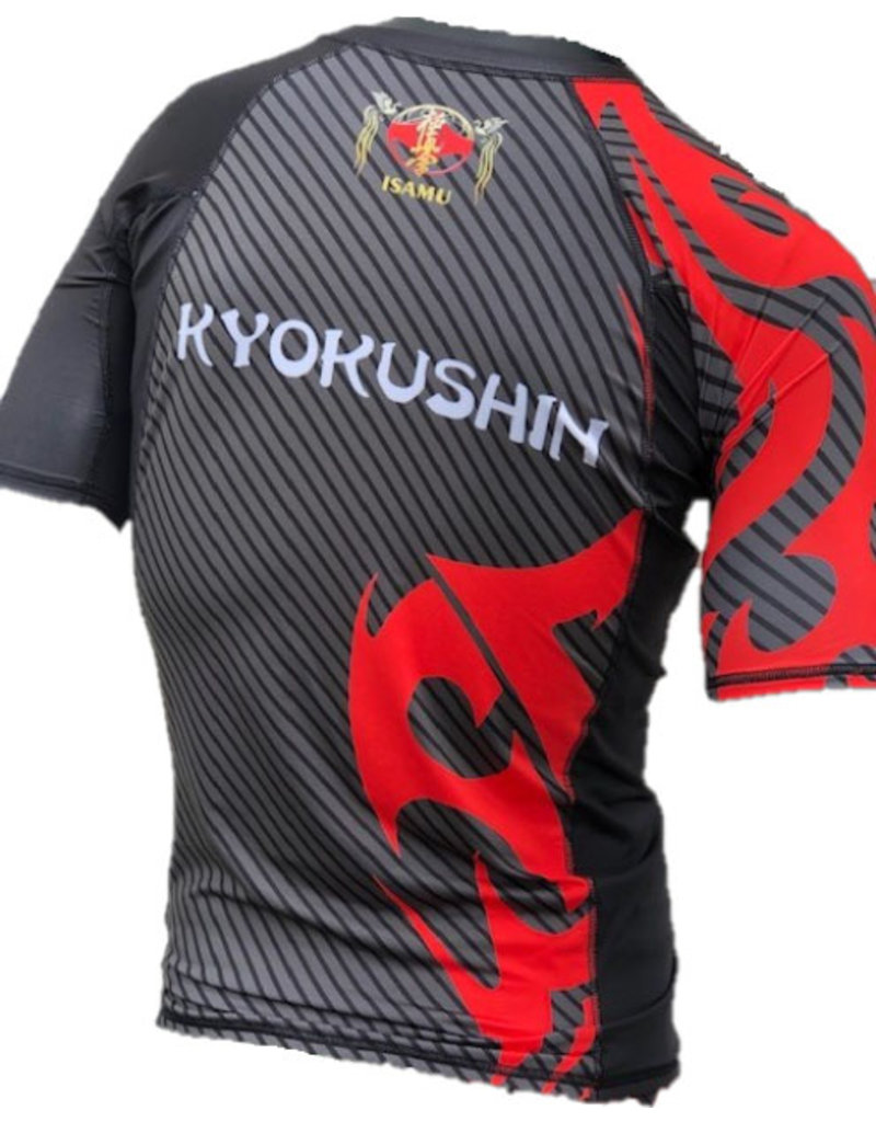 ISAMU Kyokushin "Attack" Fight Rashguard-Korte sleeve