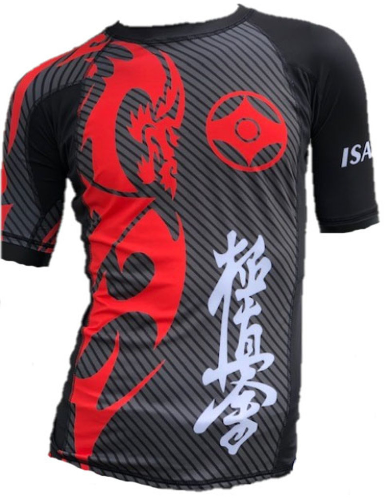 ISAMU Kyokushin "Attack" Fight Rashguard-Korte mouw
