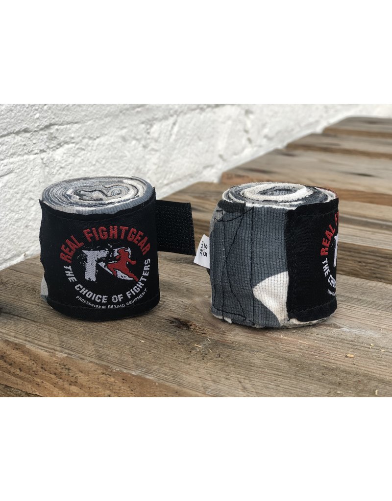 REALFIGHTGEAR RFG Handwraps - 2 lengths -  Camo Green&Grey