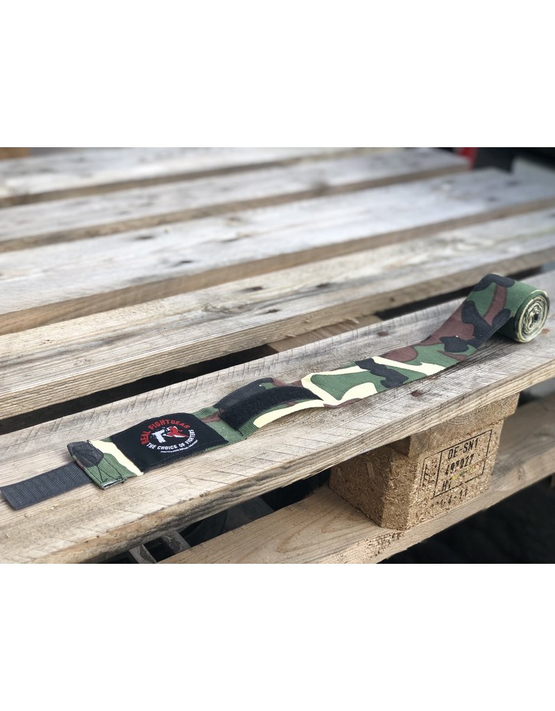 REALFIGHTGEAR RFG Bandages - 2 lengtes - Camo Grijs&Groen