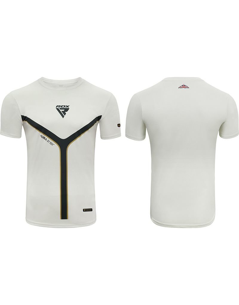 RDX SPORTS RDX T17 Aura Short Sleeve White T-Shirt