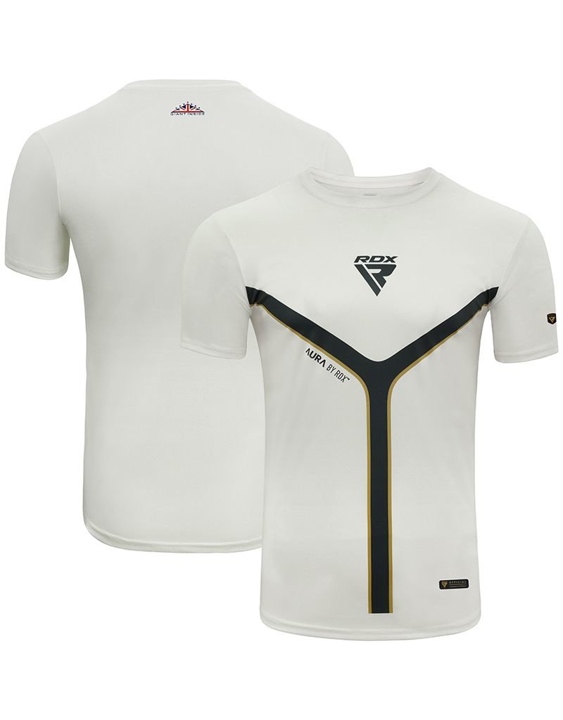 RDX SPORTS RDX T17 Aura Short Sleeve White T-Shirt