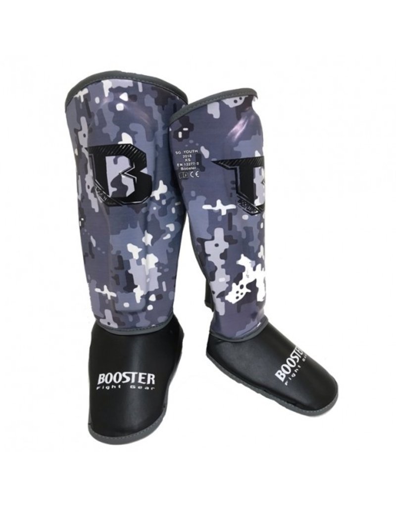 BOOSTER Booster - Scheenbeschermers Jeugd Camo Grijs