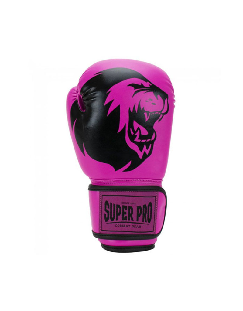 Super Pro Combat Gear Talent - Pink/Black boxing gloves (kick) KYOKUSHINWORLDSHOP