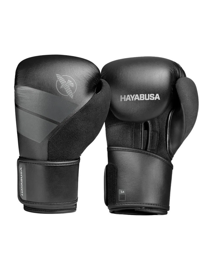 Hayabusa S4 Boxing Gloves Black Kyokushinworldshop
