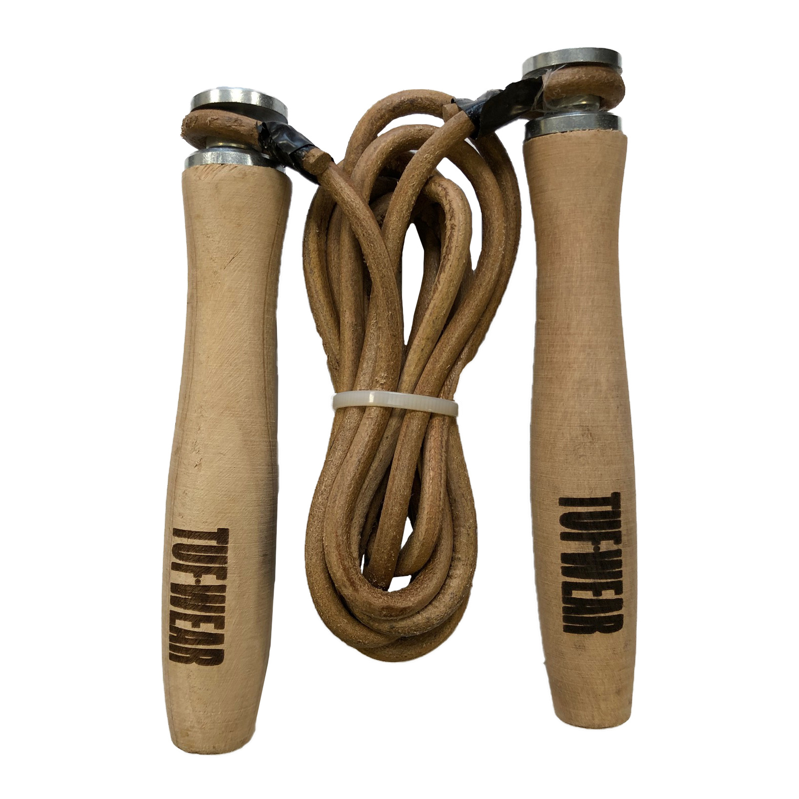 Real Leather Skipping Jump Rope Fitness Training Bearing Boxing Wooden Handles 