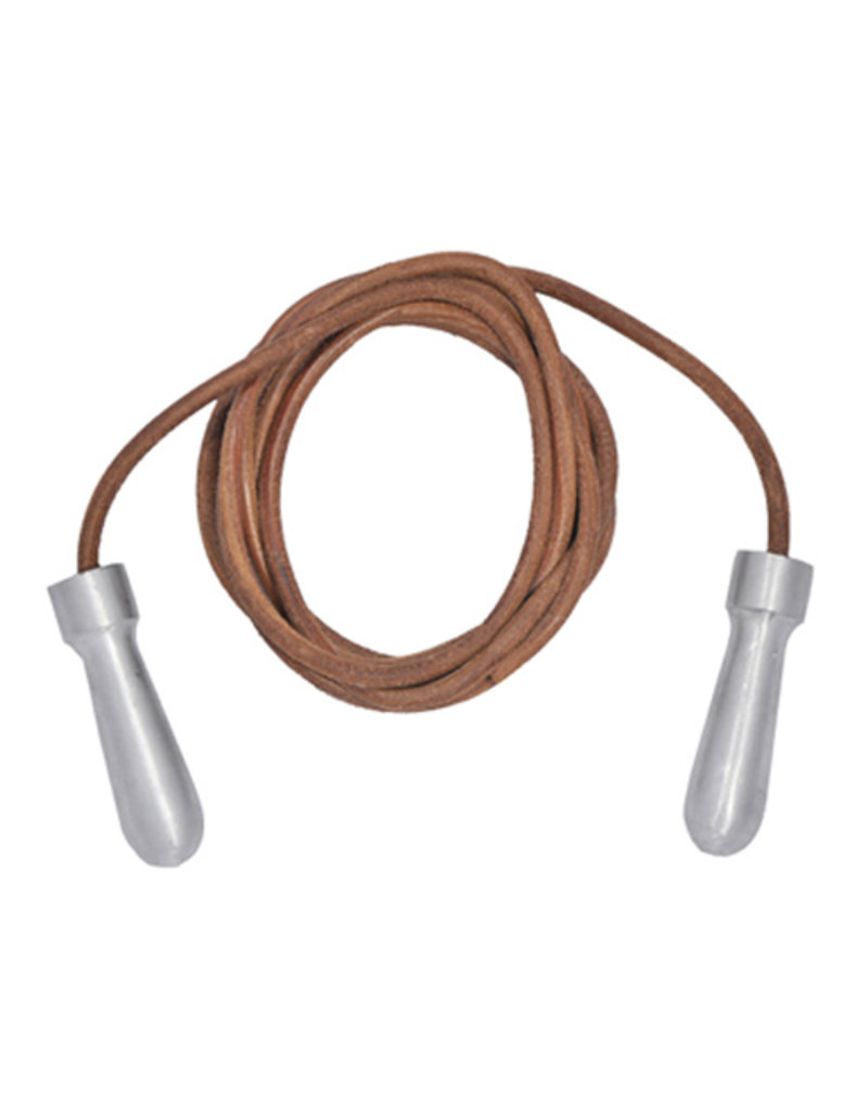 Tuf-Wear Alloy Handle Leather Skipping Rope - 9ft