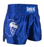 Super Pro Super Pro Combat Gear Thai and Kickboxing Shorts Hero Blue/White