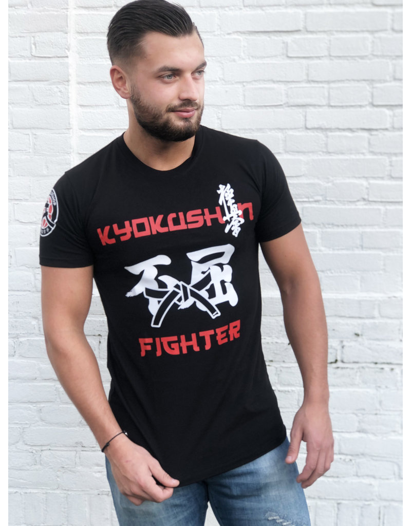 ISAMU Kyokushin Fighter 'Jakku' T-shirt Zwart