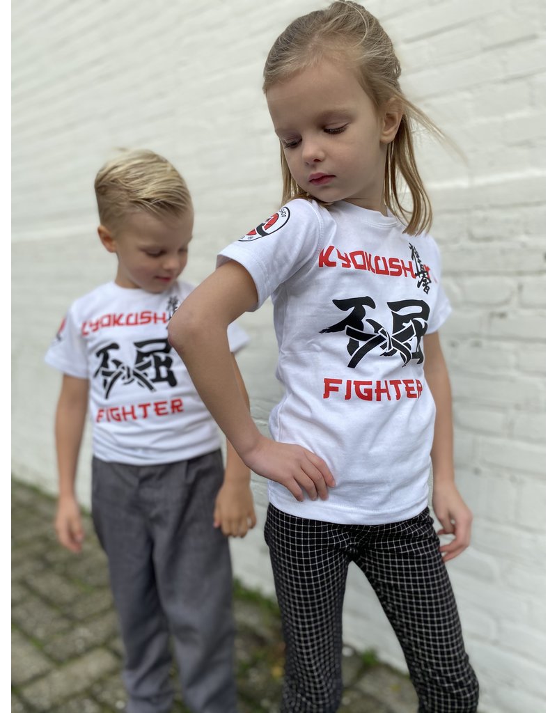 ISAMU Kyokushin Kids  Fighter 'Jakku' T-shirt Wit