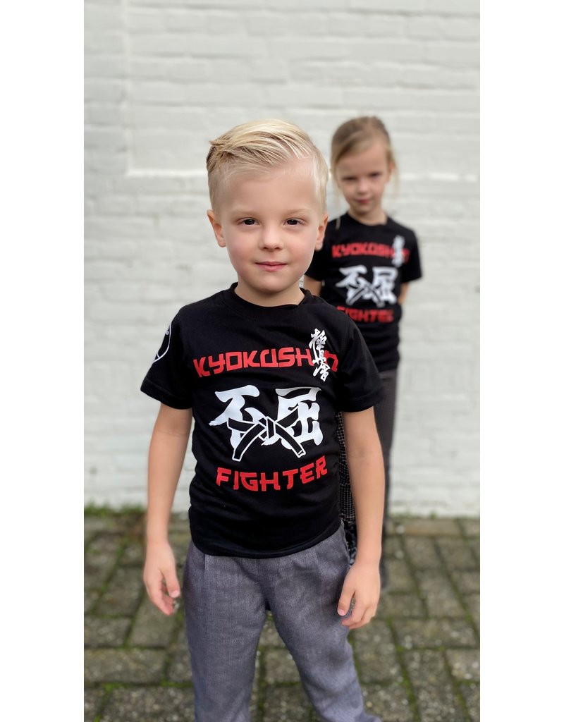 mikrobølgeovn Studiet ligevægt Kyokushin Kids Fighter 'Jakku' T-shirt black - KYOKUSHINWORLDSHOP