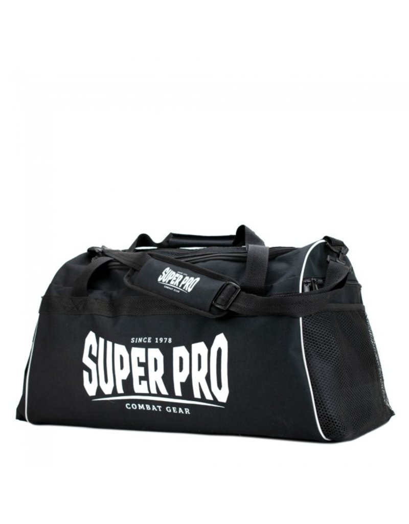 Super Pro Super Pro Combat Gear Gym Sports Bag Black / White Small / Large