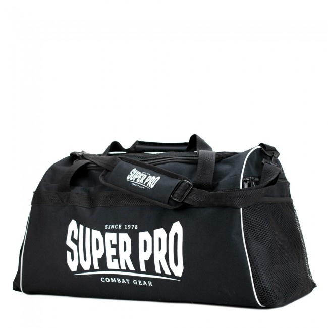 Super Pro Combat Gear Gym Sports Bag Black / White Small / Large