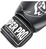 Super Pro Super Pro Combat Gear Warrior Leather (kick)boxing gloves Black/White