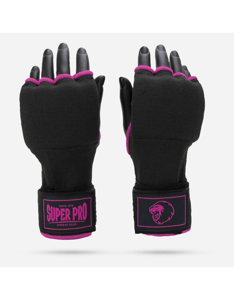 Super Pro Super Pro Inner Gloves With Wraps Black/Pink