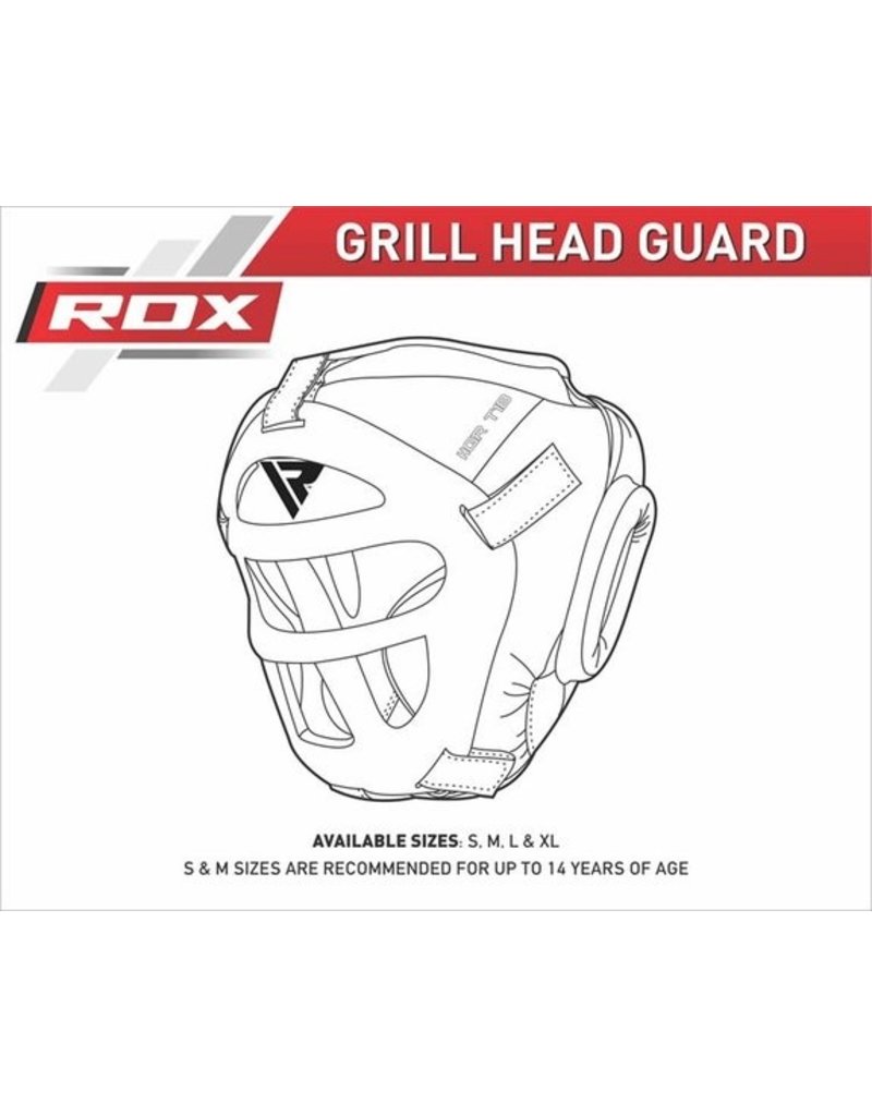 RDX SPORTS Head Guard - Grill Regular - Black