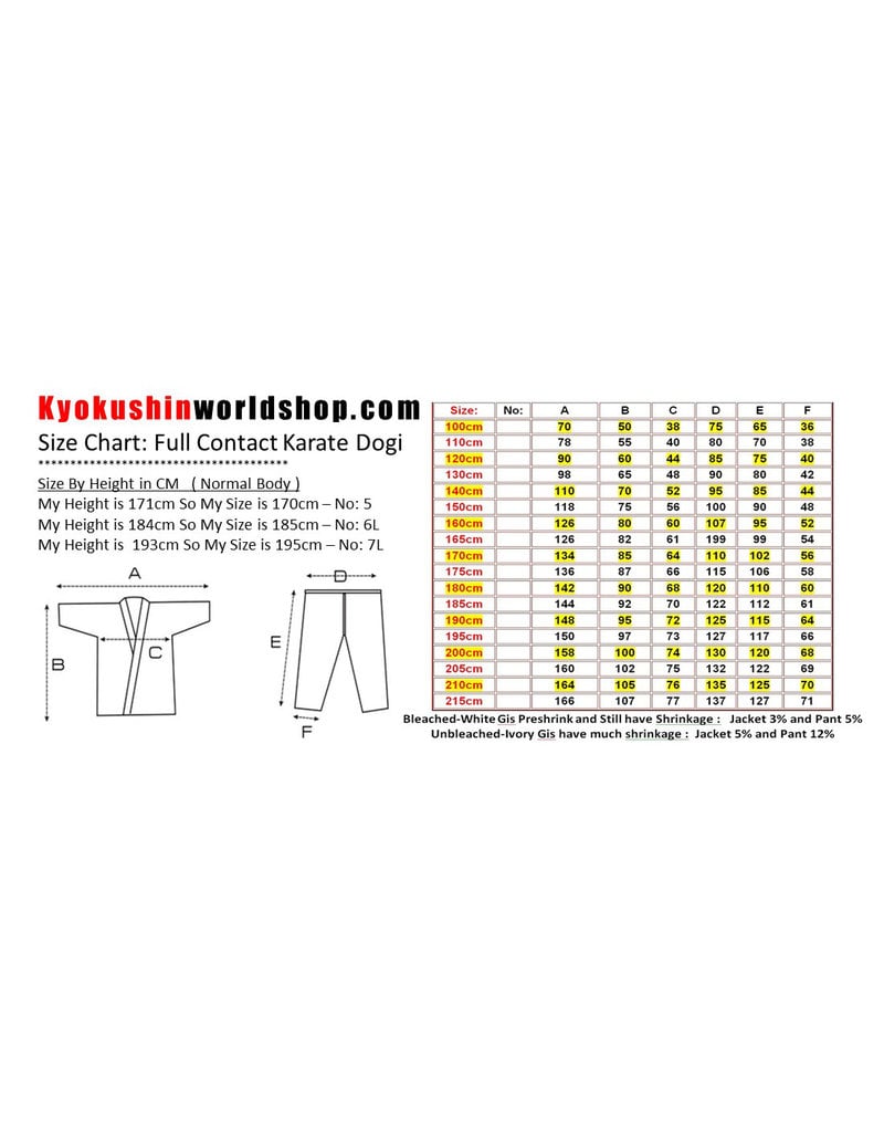 ISAMU Shinkyokushin Full Contact Competition Karate Gi