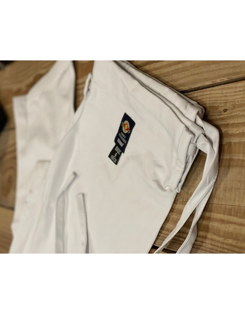 ISAMU Karate pants with traditional drawstring waist.
