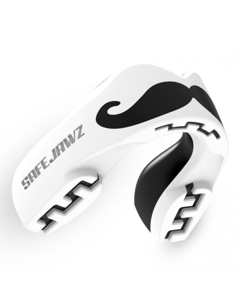 Safejawz Safejawz Gebitsbeschermer Extro-Series Moustache Wit/Zwart