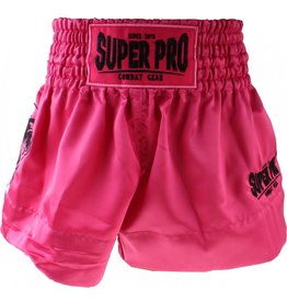 Super Pro Super Pro Combat Gear Thai and Kickboxing Shorts Hero Pink/Black
