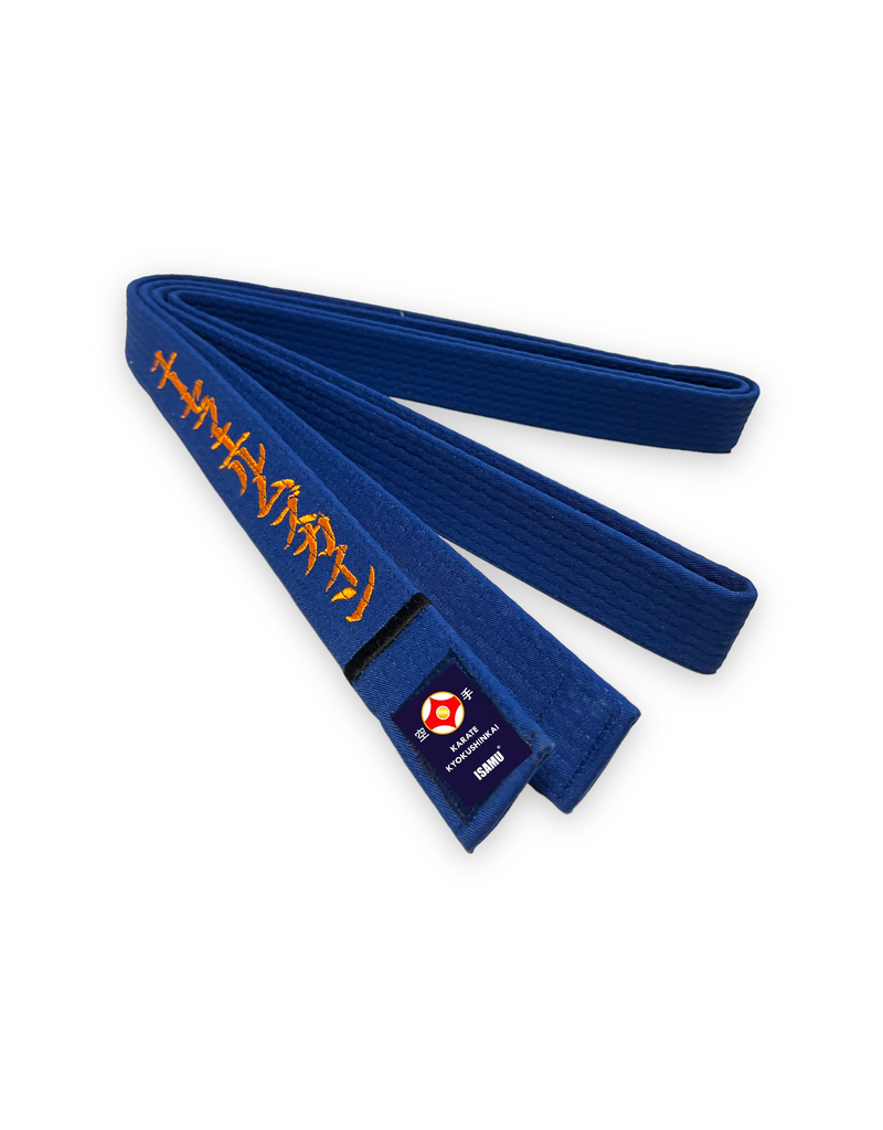 ISAMU Kyokushin Colored Kyu Belt with Name Embroidery
