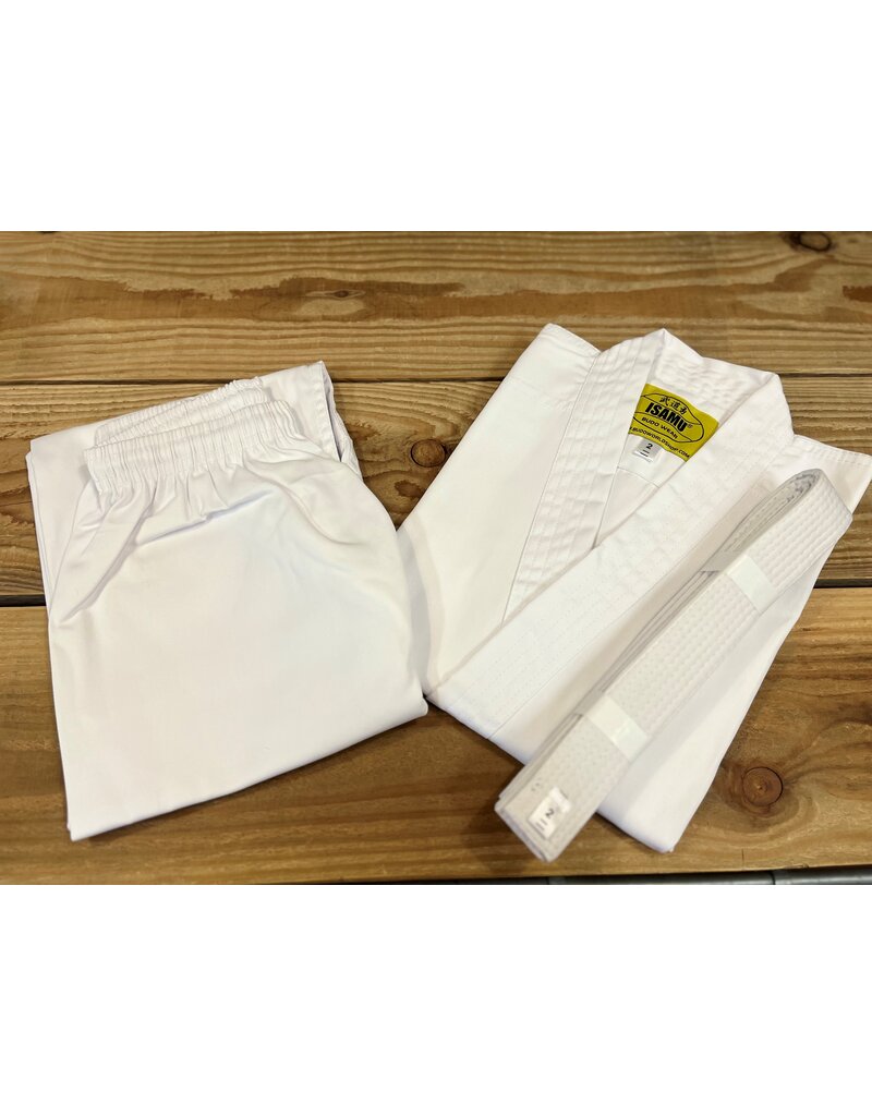 ISAMU 勇 ISAMU Starter Karate Gi  without labels and embroideries - While supplies last
