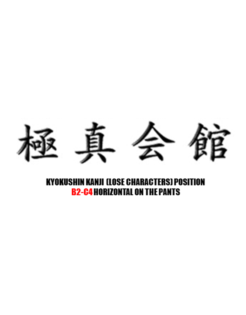 ISAMU KYOKUSHIN I 3 LOOSE KANJI LETTER TYPES