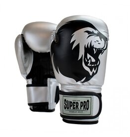 Super Pro Super Pro Combat Gear Talent (kick) boxing gloves Silver/Black