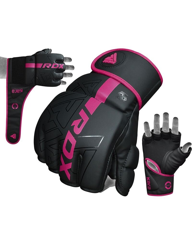 RDX RDX F6 Kara MMA Grappling Gloves Black/Pink