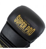 Super Pro Super Pro Combat Gear MMA Shooter Handschoenen Leder Zwart/Goud