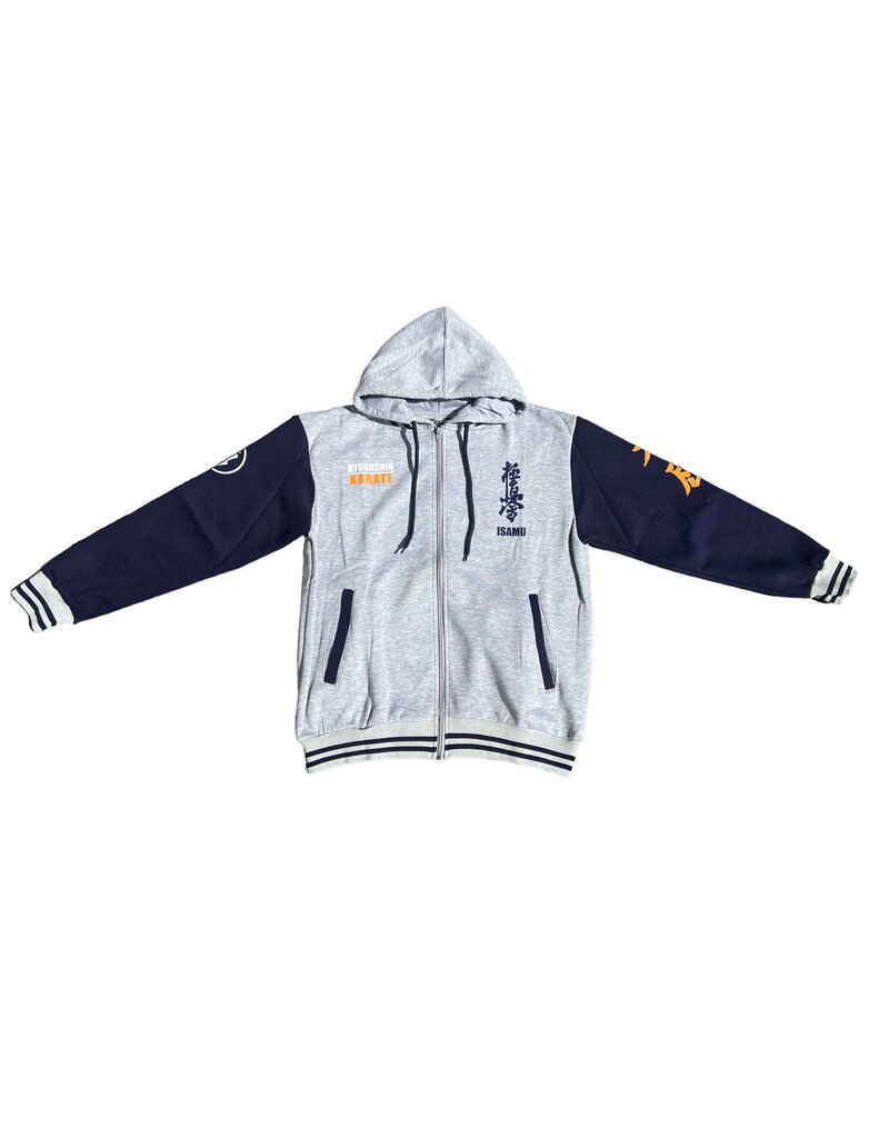 ISAMU Kyokushin Karate Baseball Hoodie with zipper