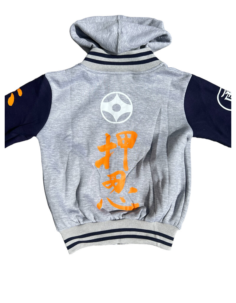 ISAMU Kids Kyokushin Karate Baseball Hoodie with zipper