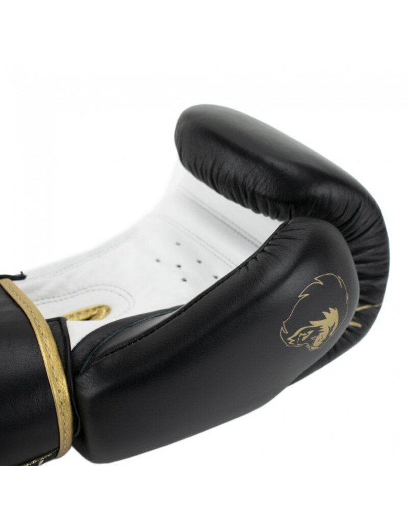 Super Pro Super Pro Combat Gear Warrior Lederen (kick)bokshandschoenen Zwart/Goud