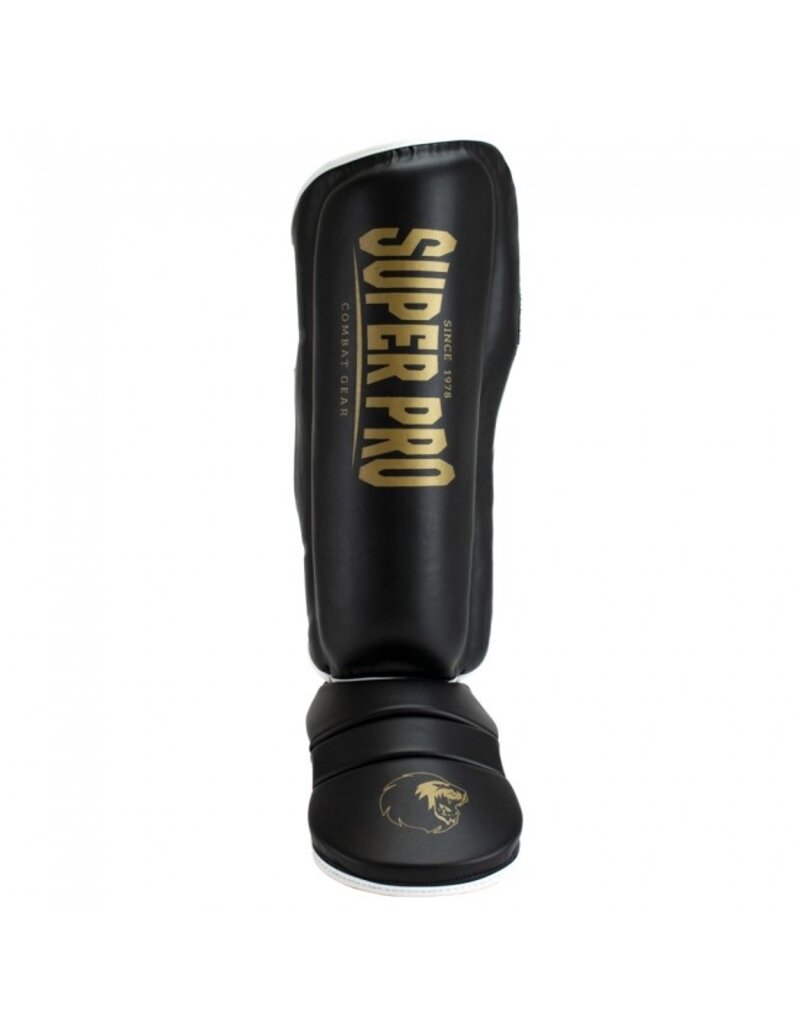 Super Pro Super Pro Combat Gear Shinguard Protector Black/Gold